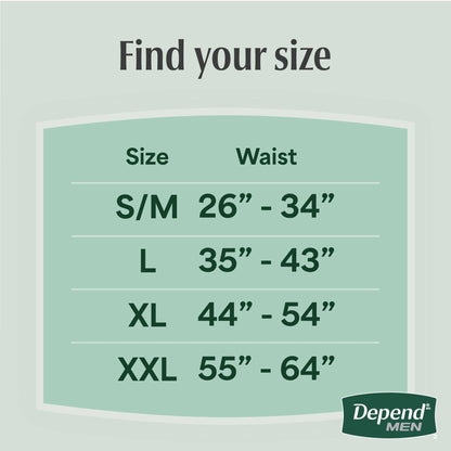 Depend Fresh Protection Incontinence Underwear for Men, Adult Diapers, L (72 Count)