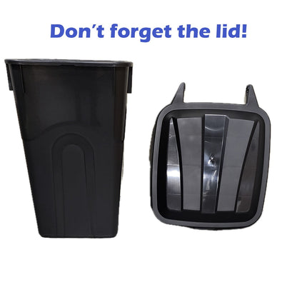 Hyper Tough 45 Gallon Wheeled Heavy Duty Plastic Garbage Can with Attached Lid, Black