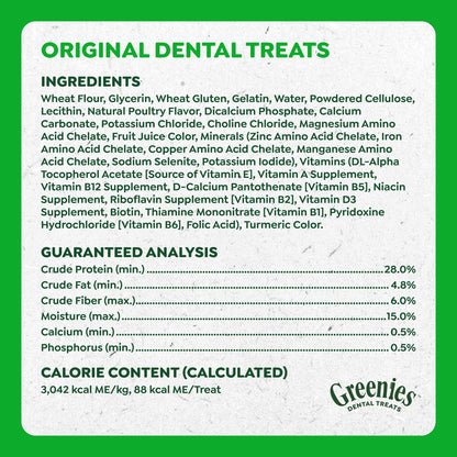 Greenies Original Flavor Natural Dental Dog Treats, Regular Size, 36 oz Pack, 36 Count