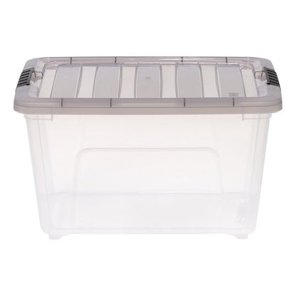 IRIS 32 Qt. Plastic Storage Bins with Lids, Stackable Storage Containers, Totes, 5 Pack