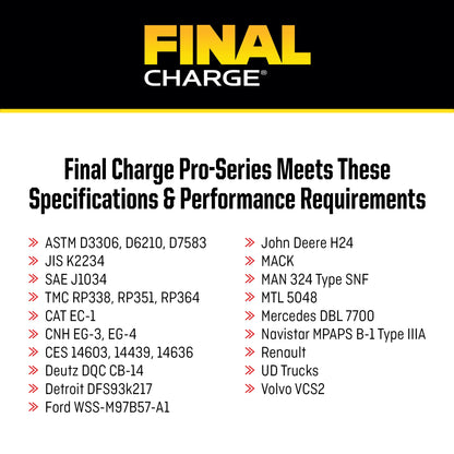 (3 pack) FINAL CHARGE Pro-Series 50/50 Prediluted Antifreeze + Coolant for Heavy Duty Engines, 1 gal