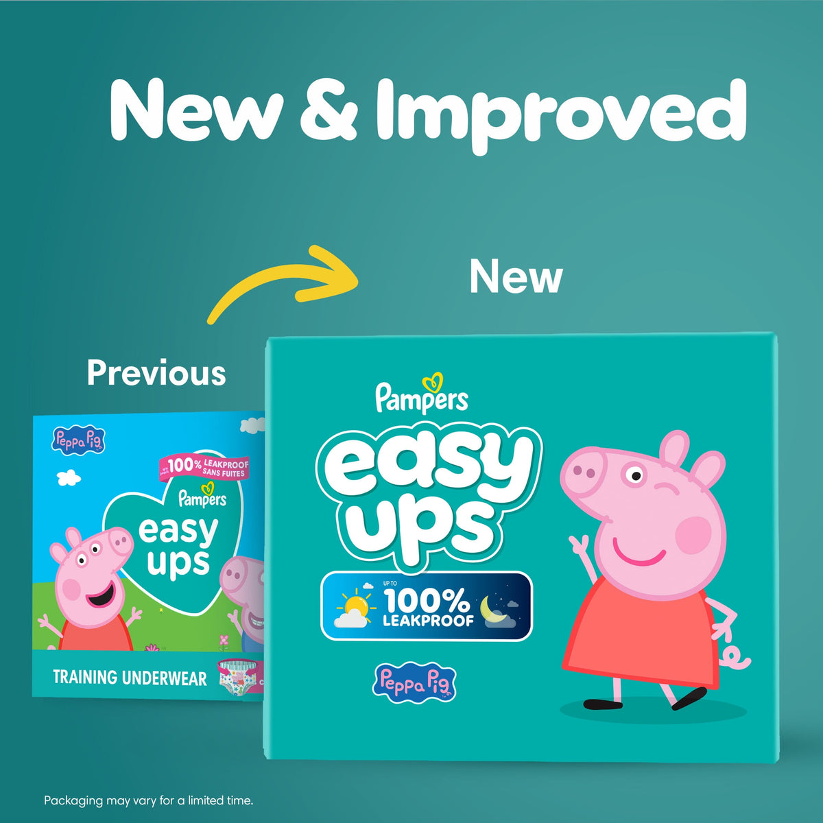 Pampers Easy Ups Peppa Potty Training Pants Girls Size 6 4T-5T, 86 Count (Select for More Options)