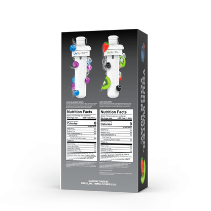 Cirkul 32oz Matte Black Stainless Steel Starter Kit with Matte Black Cirkul Lid 2.0 and 2 Flavor Cartridges (Blueberry Grape & Kiwi Berry)