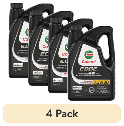 Castrol EDGE 5W-30 Advanced Full Synthetic Motor Oil, 5 Quarts RFID