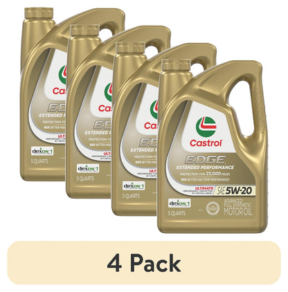 Castrol EDGE Extended Performance 5W-20 Advanced Full Synthetic Motor Oil, 5 Quarts