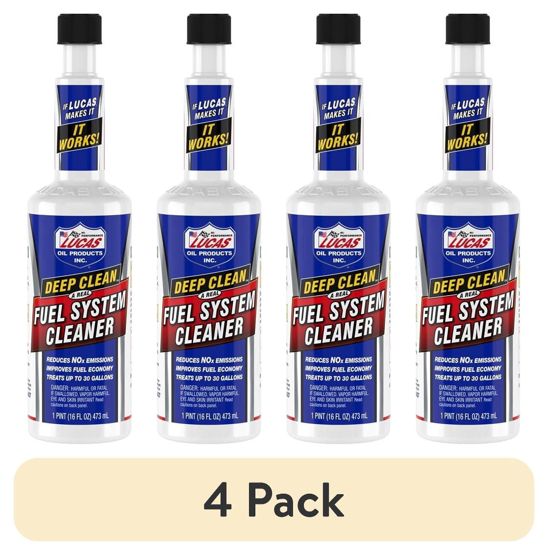 (4 pack) Lucas Oil 10512 Deep Clean Fuel System Cleaner Performance Additive 16 Ounce