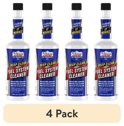 (4 pack) Lucas Oil 10512 Deep Clean Fuel System Cleaner Performance Additive 16 Ounce