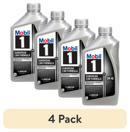 (4 pack) Mobil 1 FS European Car Formula Full Synthetic Motor Oil 0W-40, 1 Quart