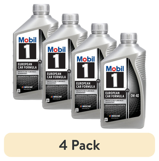 (4 pack) Mobil 1 FS European Car Formula Full Synthetic Motor Oil 0W-40, 1 Quart