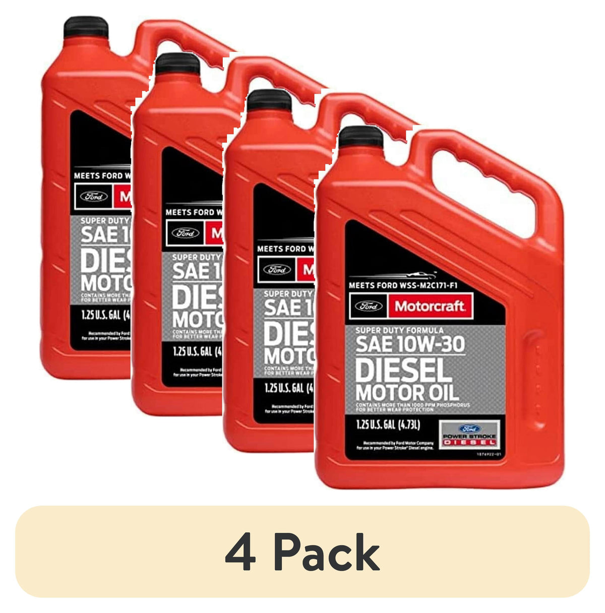 (2 pack) Motorcraft Super Duty Diesel Motor Oil, 10W-30 - A premium-quality motor oil specifically developed for Ford Motor Company vehicles, 5 quart jug, sold by each