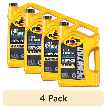 Pennzoil Ultra Platinum Full Synthetic 0W-20 Motor Oil, 5 Quart