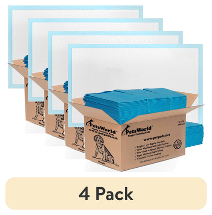 PetsWorld 300 Count Puppy Pads for Small Pets, 23 in x 36 in, Leak-Proof, Value Pack