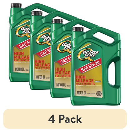 Quaker State Full Synthetic High Mileage 5W-30 Motor Oil, 5 Quart