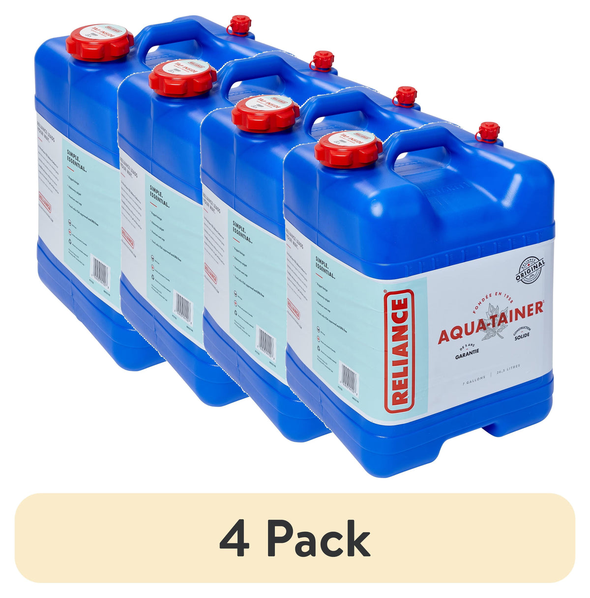 (2 pack) Reliance Aqua-Tainer Water Storage Container 7 Gallon