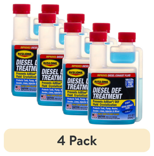 (4 pack) Rislone DEF Treatment for Diesel Vehicles, 8 fl oz Bottle