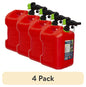 (2 pack) Scepter 5 Gallon Capacity Smart Control Dual Handle Gas Can, FSCG571EOC, Red Fuel Container