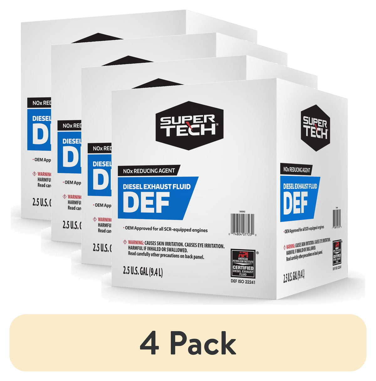 (4 pack) Super Tech Diesel Exhaust Fluid DEF, 2.5 gal