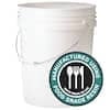 (12 pack) United Solutions 5 Gallon Round Utility Bucket, Comfort Handle, Plastic, White, PN0149, 1 Each