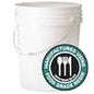 (12 pack) United Solutions 5 Gallon Round Utility Bucket, Comfort Handle, Plastic, White, PN0149, 1 Each