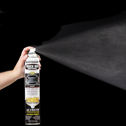 (2 pack) Rust-Oleum Stops Rust Turbo Automotive Flat Textured Truck Bed Spray Paint, Black, 24 oz