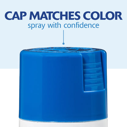 (6 pack) Brilliant Blue, Rust-Oleum American Accents 2X Ultra Cover Gloss Spray Paint-327892, 12 oz