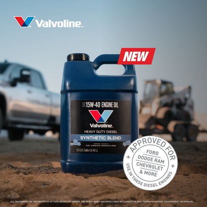 Valvoline Heavy Duty Diesel Synthetic Blend 15W-40 Engine Oil 2.5 Gallon