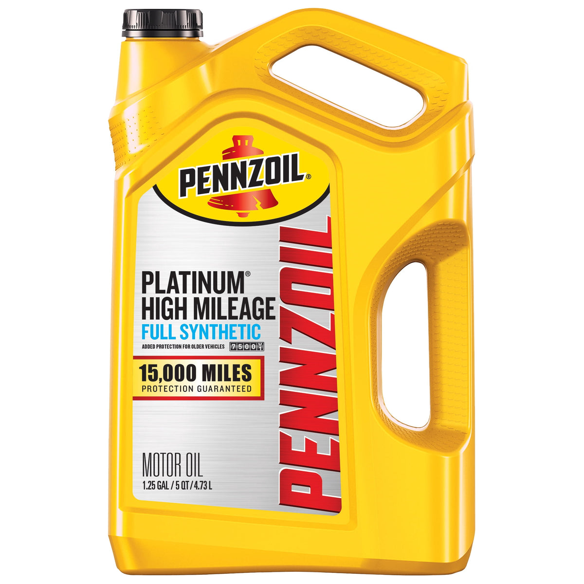 Pennzoil Platinum High Mileage Full Synthetic 5W-30 Motor Oil, 5 Quart