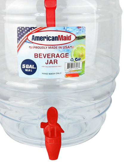 (2 pack) American Maid 5-Gallon Vitrolero Red Beverage Dispenser