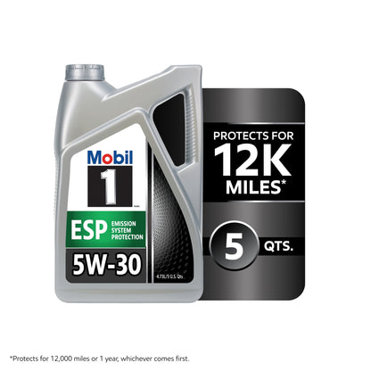 Mobil 1 ESP Standard Full Synthetic Engine Oil 5W-30 5 Quart
