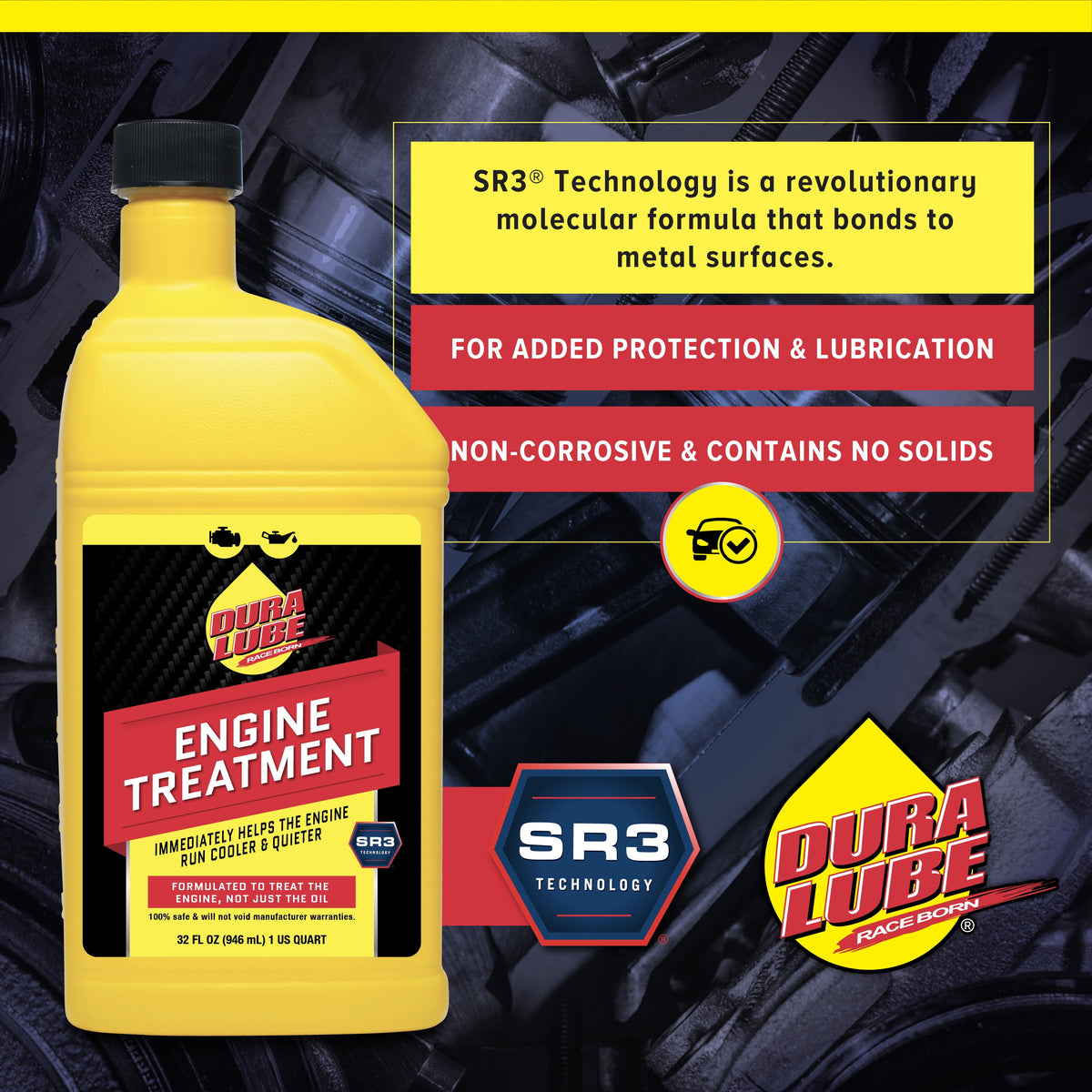 (3 pack) Dura Lube Engine Treatment, Automotive Oil Additive for Gas and Diesel Engines, 32 oz