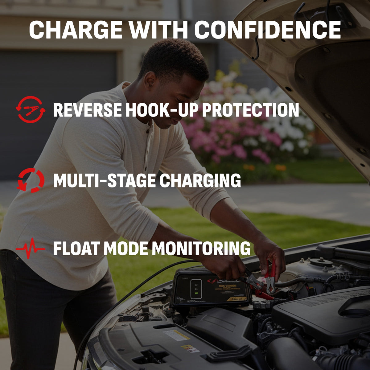Schumacher Electric 6A Car Battery Charger and Maintainer, 3-in-1 Solution, 6V/12V Sport, Auto, and Marine Batteries, SC1320