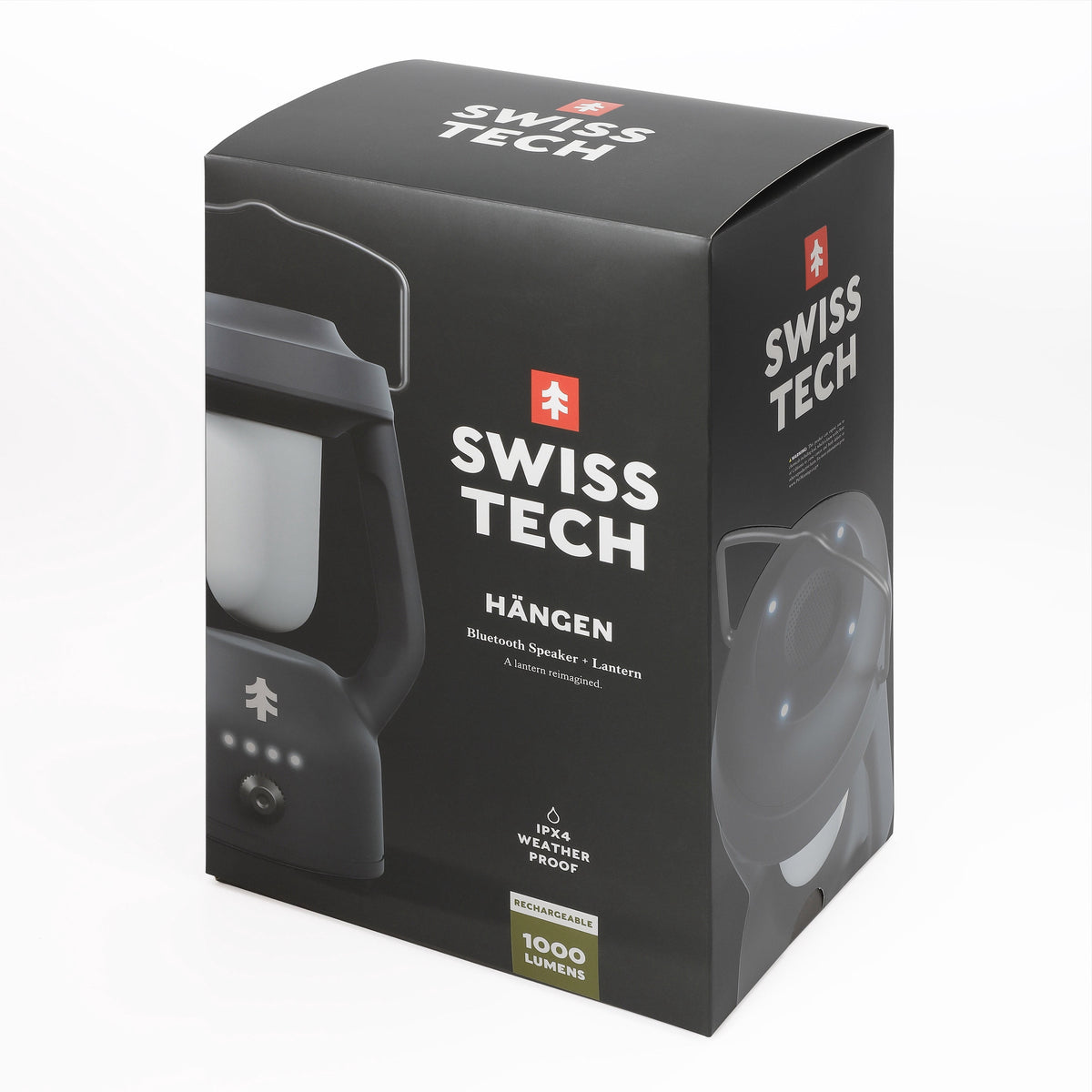Swiss Tech Hangen Bluetooth Speaker and 1000 Lumen LED Lantern