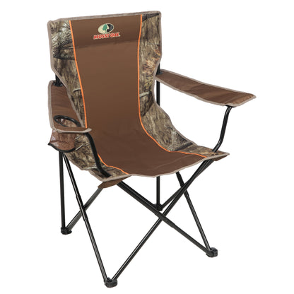 Mossy Oak Soft Arm Camo Quad Camp Chair with Cup Holder, Adult