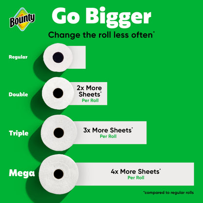 Bounty Paper Towels Select-A-Size White, 10 Triple Rolls, 123 Sheets Per Roll