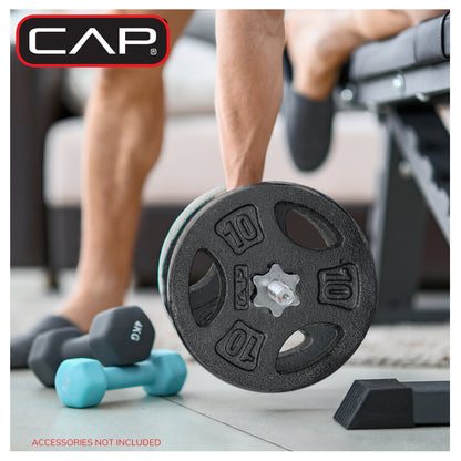 CAP Barbell Standard 7.5lb BLACK Plate Pack B (x4)