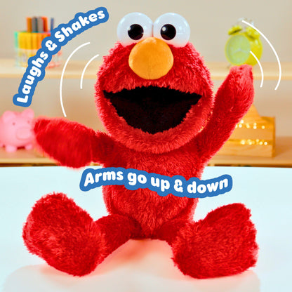 Sesame Street Tickle Me Elmo Giggle Max 18-Inch Interactive Plush Toy, Biggest Tickliest Elmo Ever, Ages 18 Months+