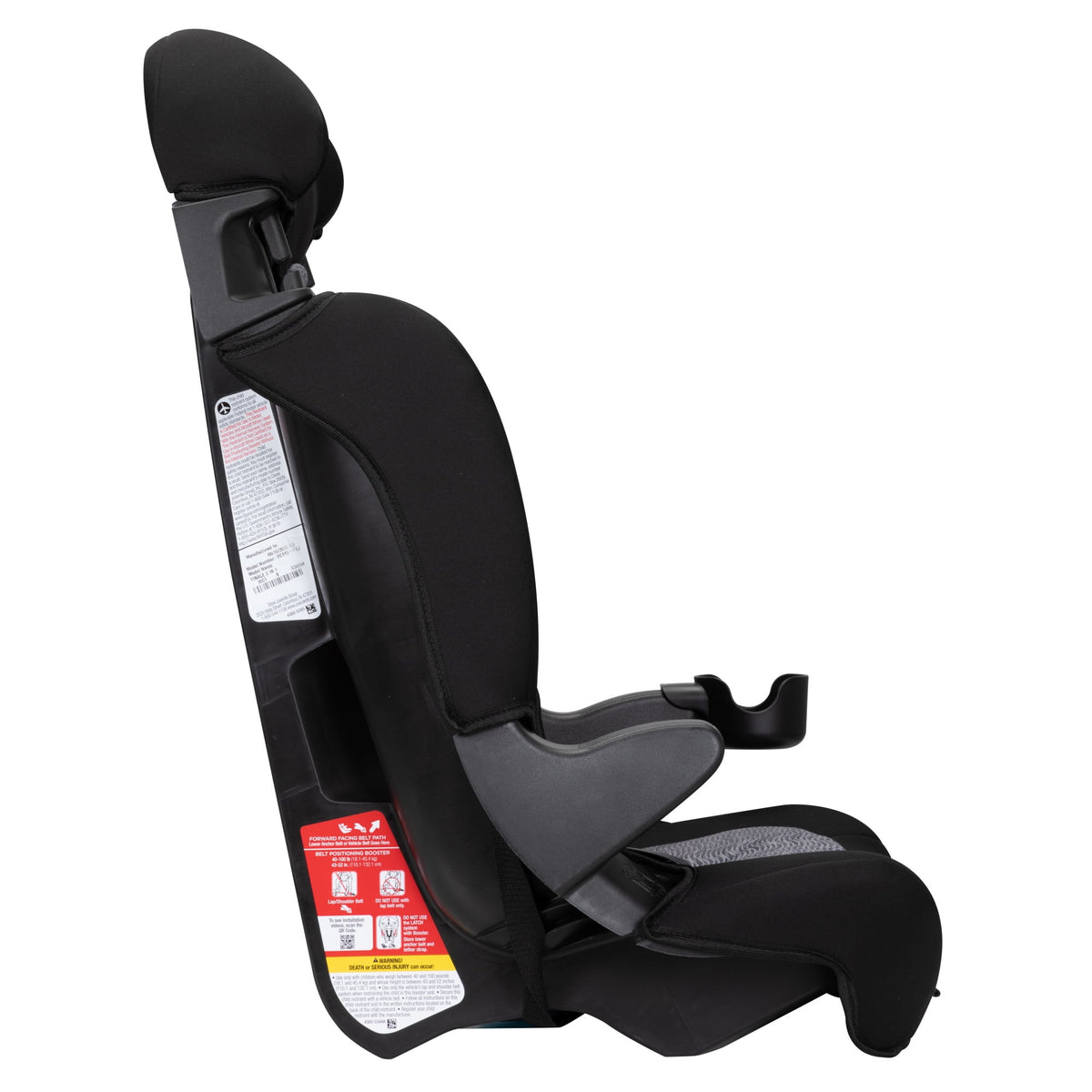 Cosco Kids Finale 2-in-1 Toddler Booster Car Seat, Fiberwave II, Black/Grey, Harness Booster Car Seat