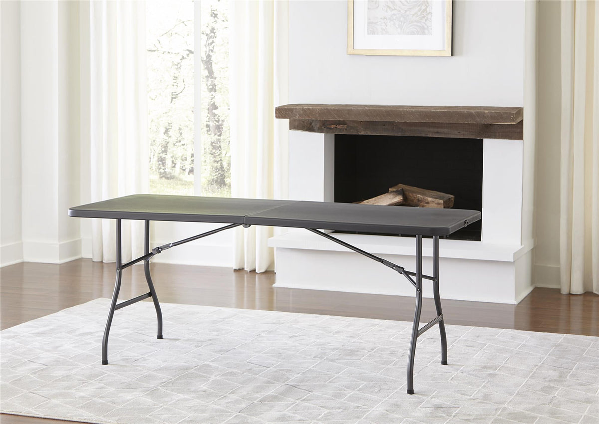 Cosco 6 Foot Premium Folding Table, Black