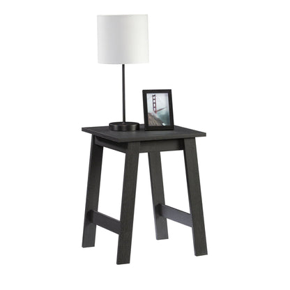 (2 pack) Mainstays Small Square Side Table, Black Finish