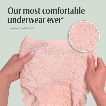 Depend Fresh Protection Incontinence Underwear for Women, Adult Diapers, M (76 Count)