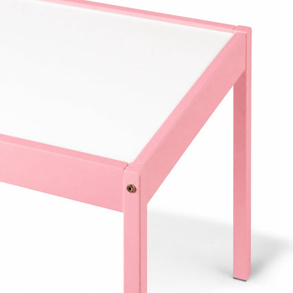 Mainstays Kids 3-Piece Dry Erase Activity Table and Chair Set, Pink