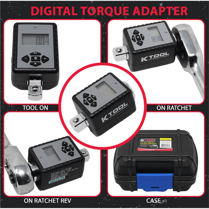 K Tool International 72138 Digital Torque Adapter 1/2 Drive 29.5 to 147.5 ft lbs
