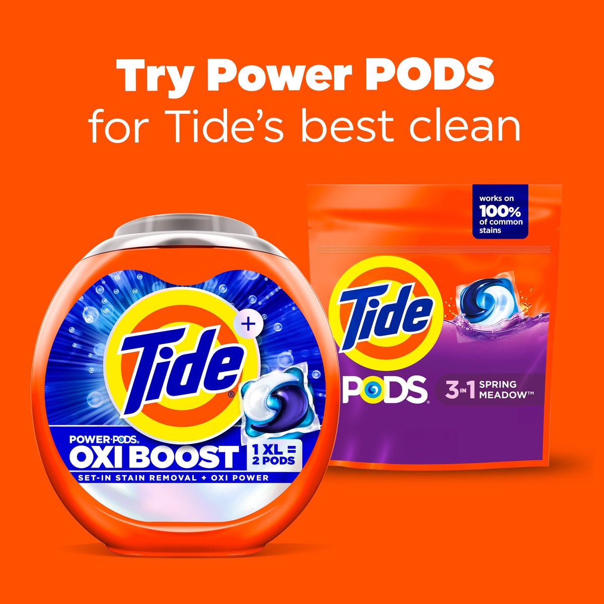 Tide PODS Laundry Detergent Soap Pacs, Spring Meadow Scent, 102 Count