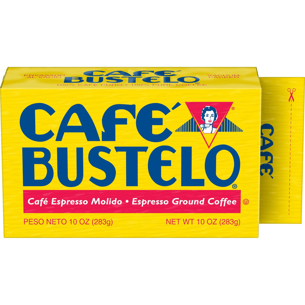 (12 pack) Cafe Bustelo, Espresso Style Dark Roast Ground Coffee, Vacuum Packed 10 oz Brick