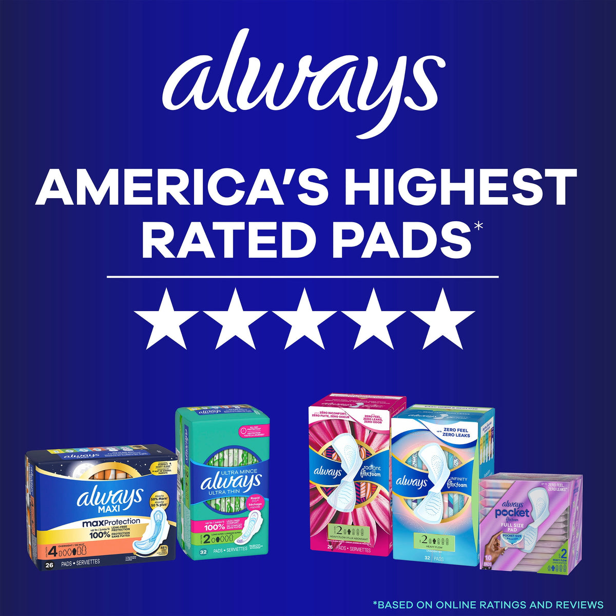 (6 pack) Always Maxi Pads without Wings, Size 4, Overnight Absorbency, 28 count