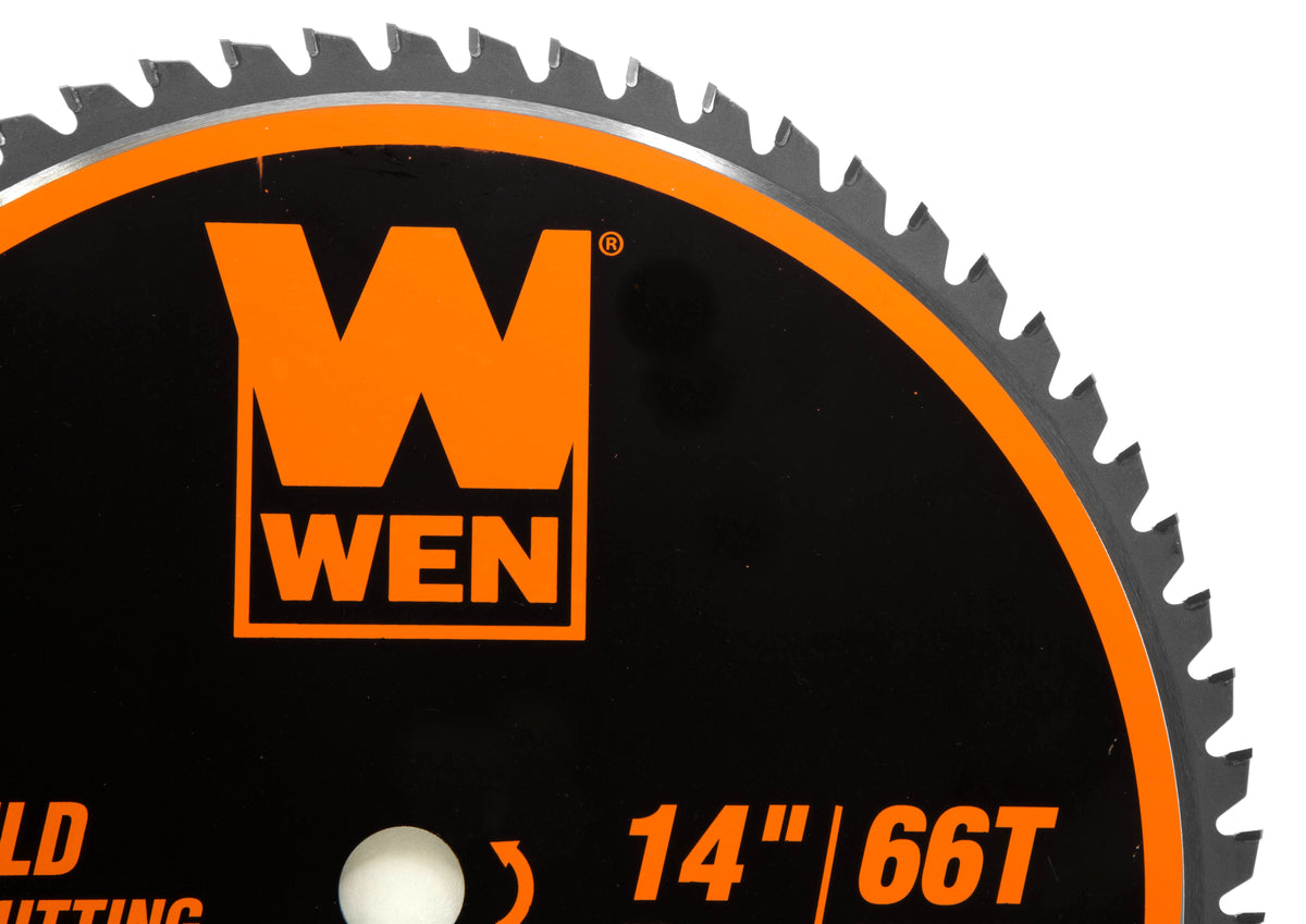 WEN 14-Inch 66-Tooth Carbide-Tipped Professional Metal Saw Blade for Mild Steel Cutting, BL1466