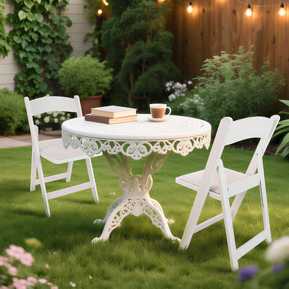 Mainstays Banquet Padded Resin Folding Chair, White, Set of 2