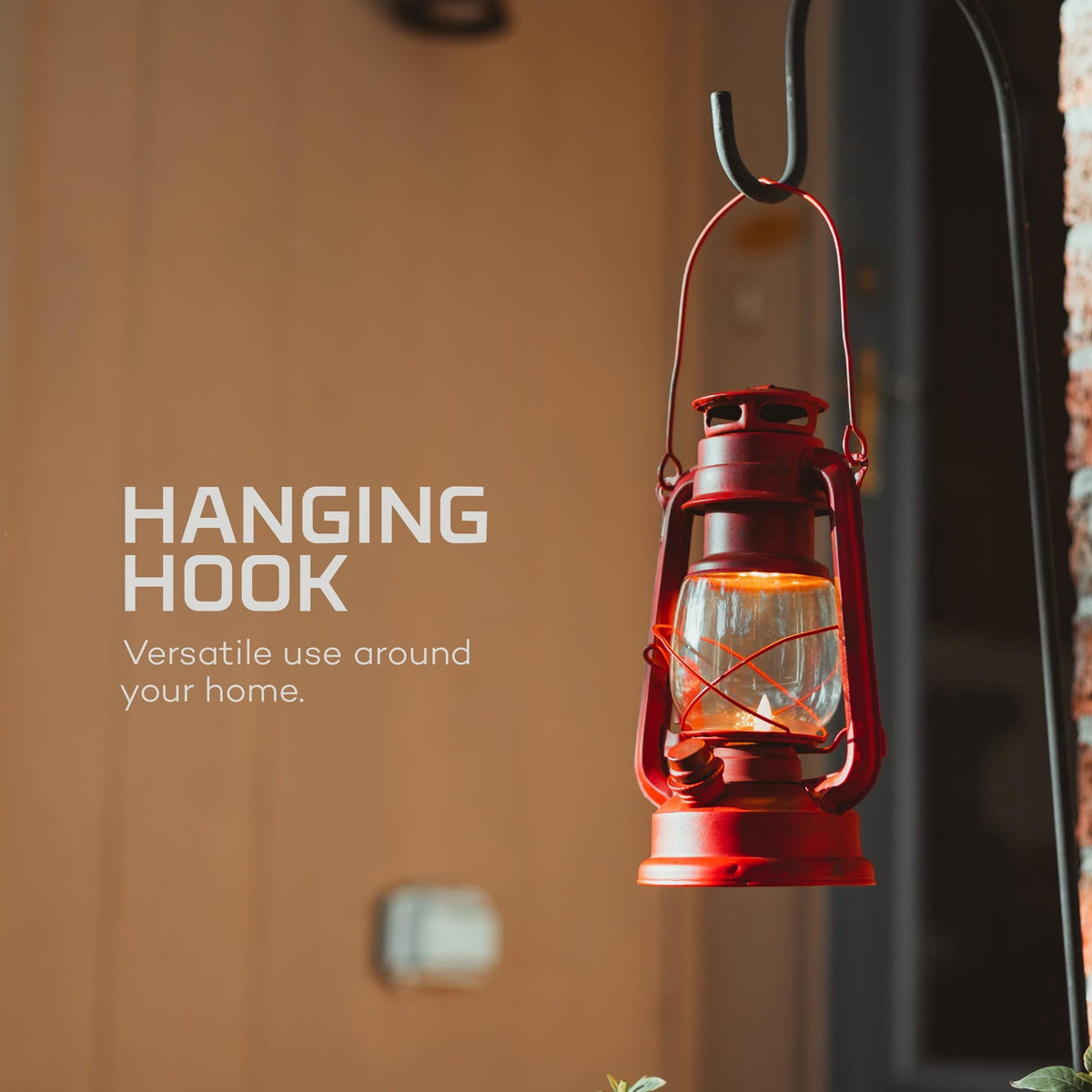NEBO Retro 100 Lumen LED Red Metal Lantern, Battery Operated