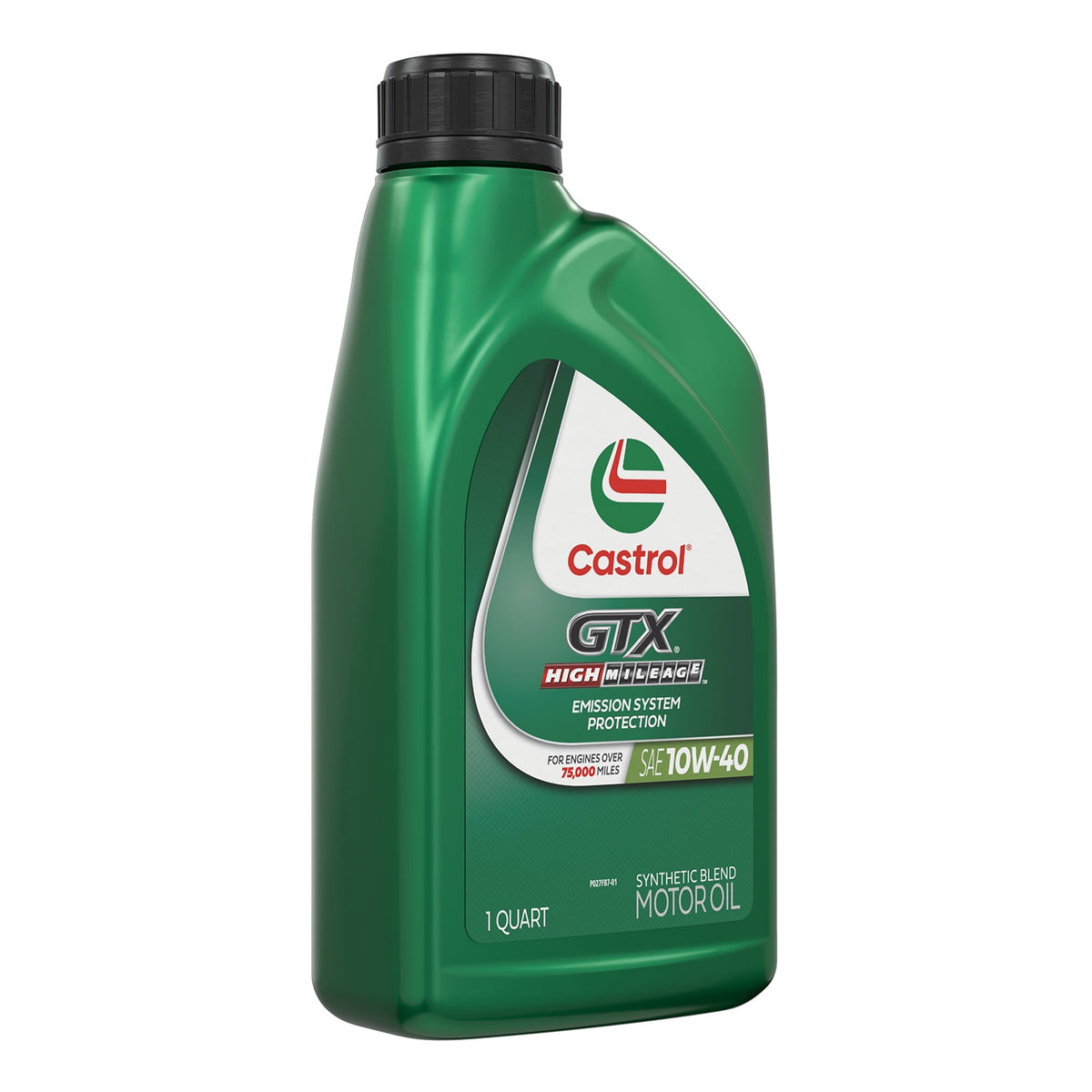 (5 pack) Castrol GTX High Mileage 10W-40 Synthetic Blend Motor Oil, 1 Quart