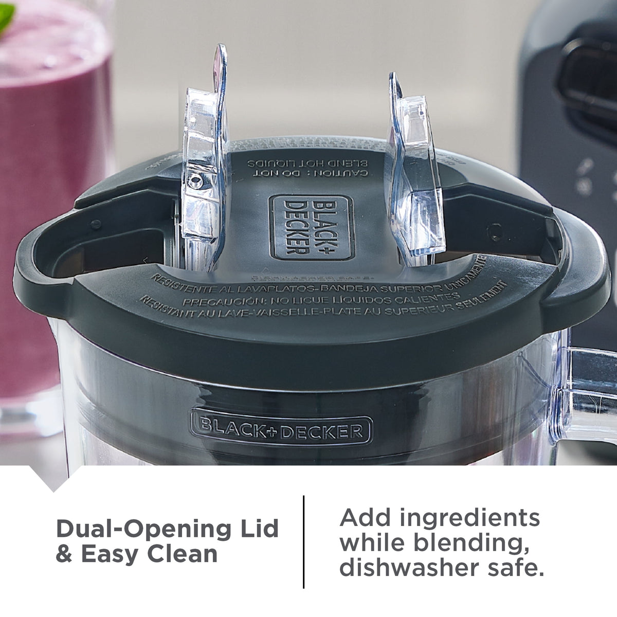 BLACK+DECKER Ice Crush Blender, 56 oz Plastic Jar, 700W, 6-Tip Blade, 8 Speeds + Pulse